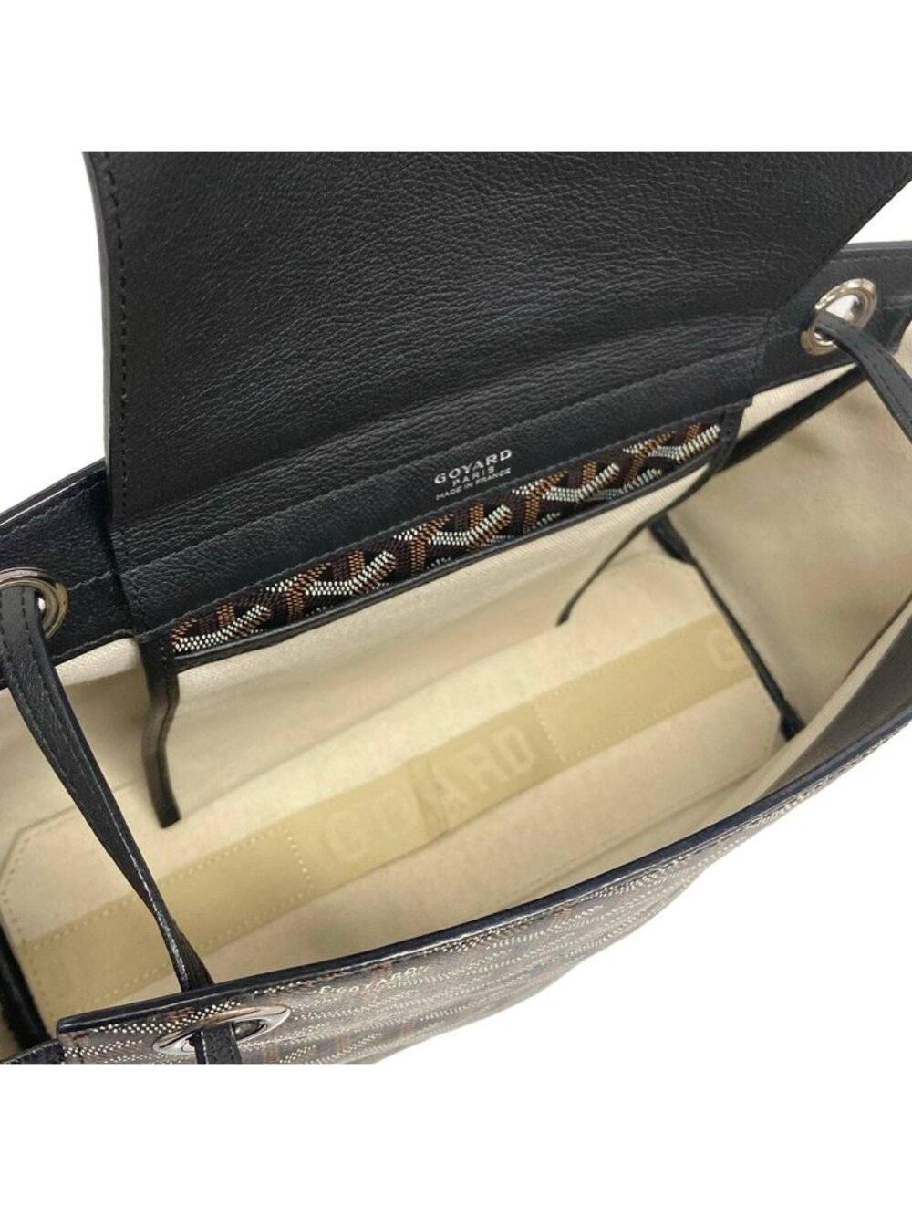 Goyard Tote Bag Luet PM Dark Brown Black Leather - Picture 7 of 15